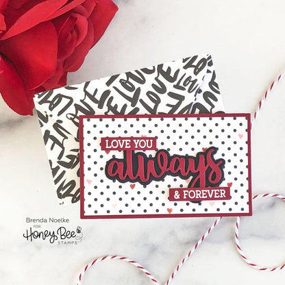 Bitty Buzzwords: Be Mine - 6x6 Photopolymer Stamp Set - Retiring - Honey Bee Stamps