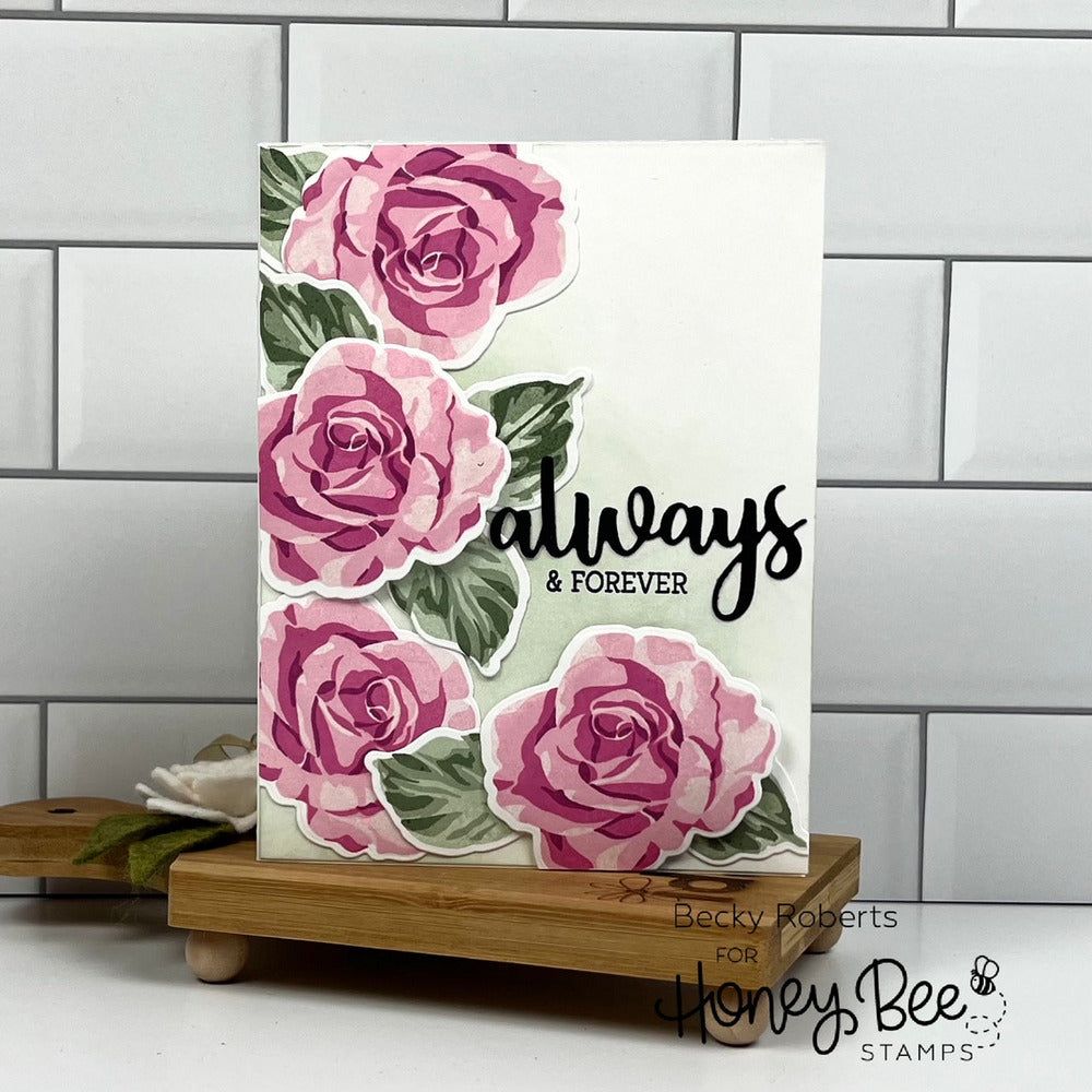 Bitty Buzzwords: Be Mine - 6x6 Photopolymer Stamp Set - Retiring - Honey Bee Stamps