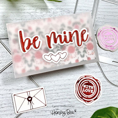Bitty Buzzwords: Be Mine - 6x6 Photopolymer Stamp Set - Retiring - Honey Bee Stamps