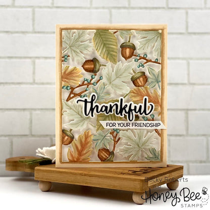 Bitty Buzzwords: Fall - 6x6 Photopolymer Stamp Set - Honey Bee Stamps