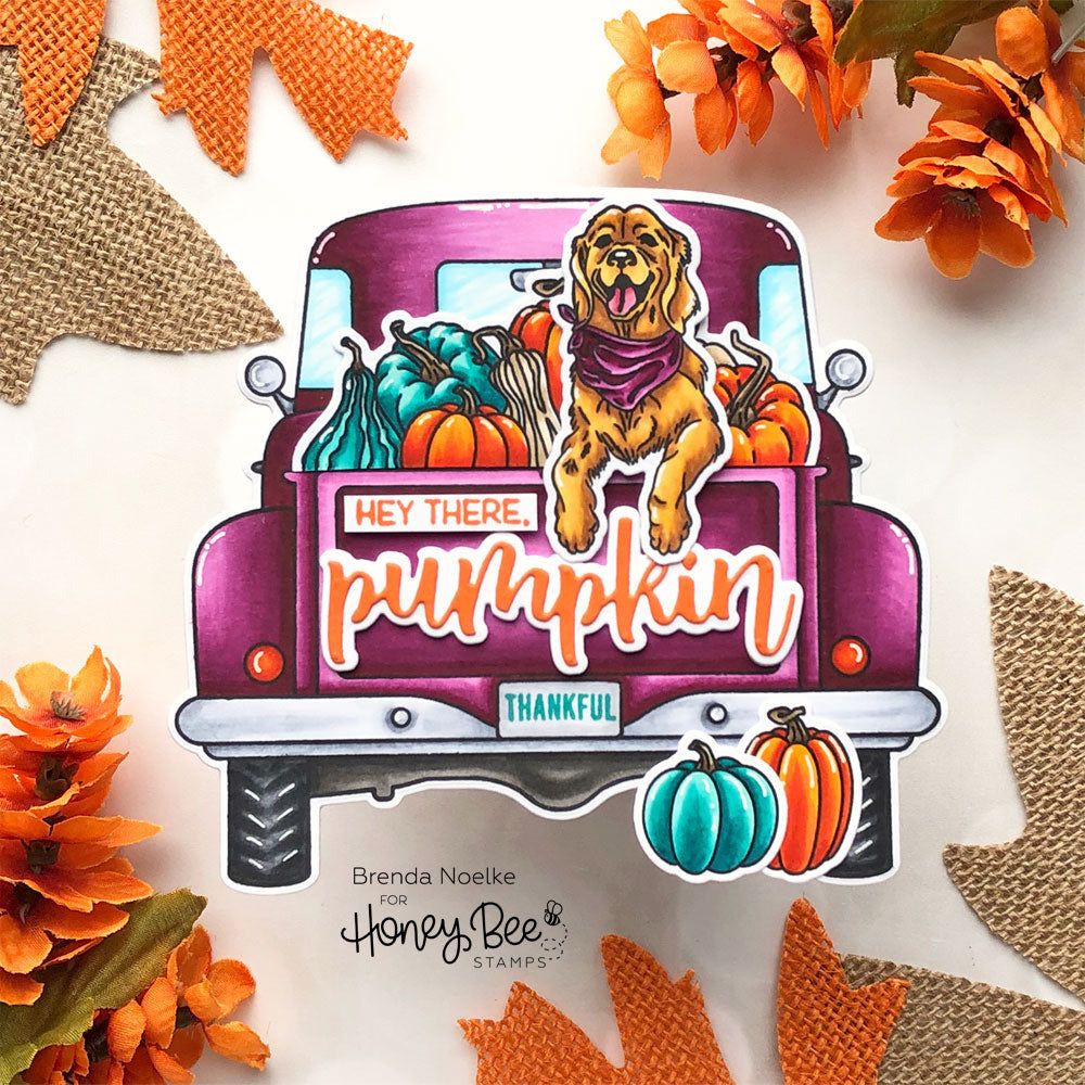 Bitty Buzzwords: Fall - Honey Cuts - Stand - Alone Dies - Honey Bee Stamps