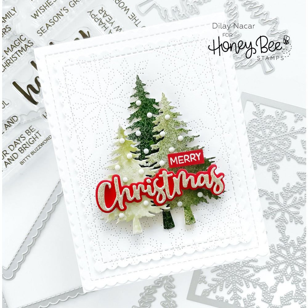 Bitty Buzzwords: Holidays - Honey Cuts - Stand - Alone Dies - Honey Bee Stamps