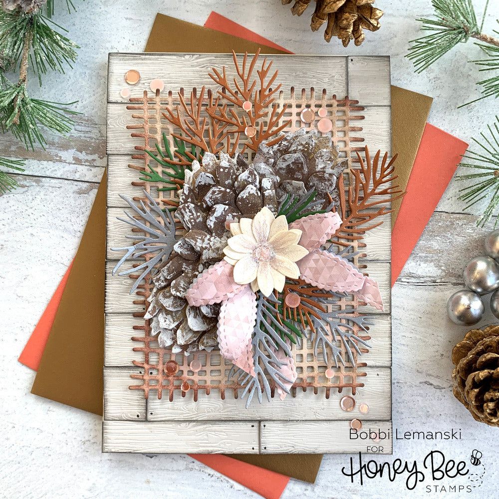 Burlap A2 Background - Honey Cuts - Stand - Alone Dies - Honey Bee Stamps