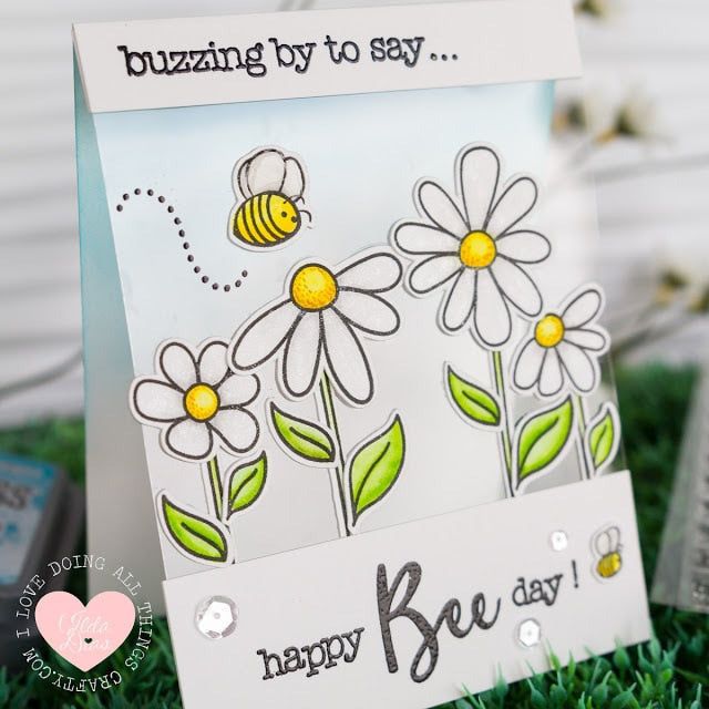 Busy Bees - 4x6 Photopolymer Stamp Set - Honey Bee Stamps