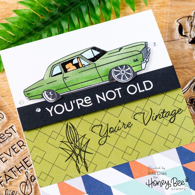 Car Show - 4x8 Photopolymer Stamp Set - Honey Bee Stamps