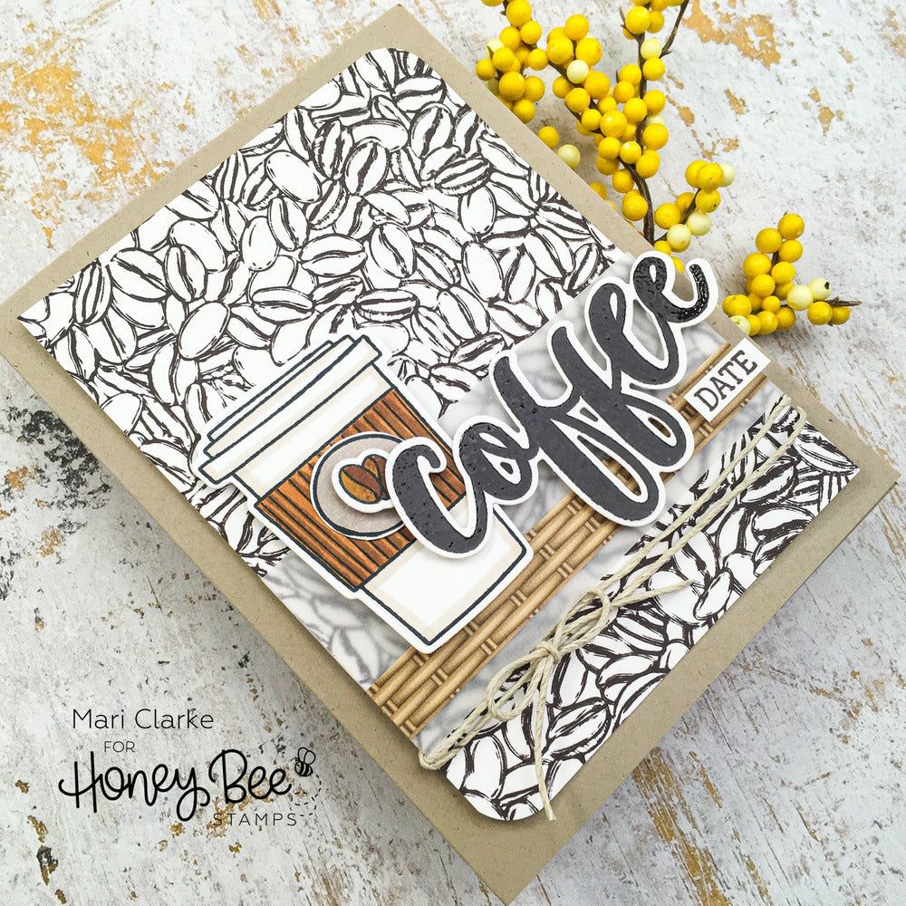 Coffee - 3x4 Photopolymer Stamp Set - Honey Bee Stamps