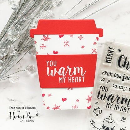 Coffee Cup Gift Card Holder - Honey Cuts - Stand - Alone Dies - Honey Bee Stamps