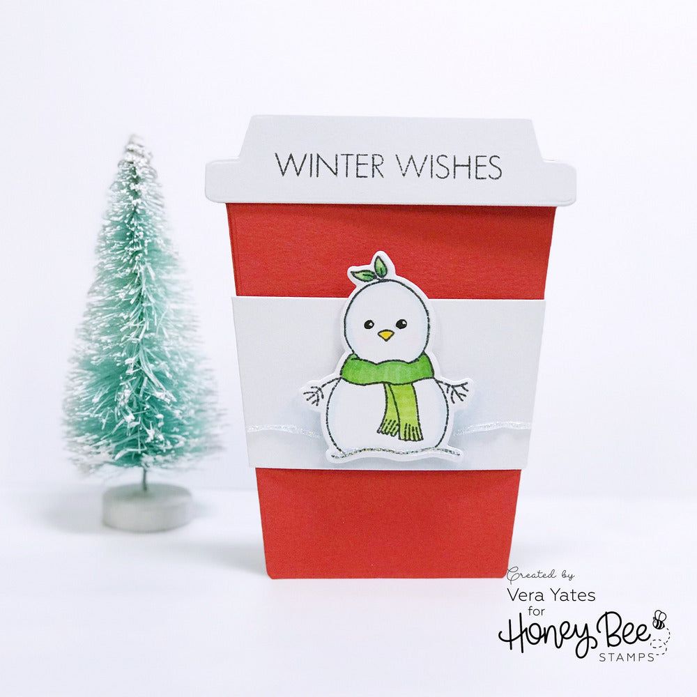 Coffee Cup Gift Card Holder - Honey Cuts - Stand - Alone Dies - Honey Bee Stamps