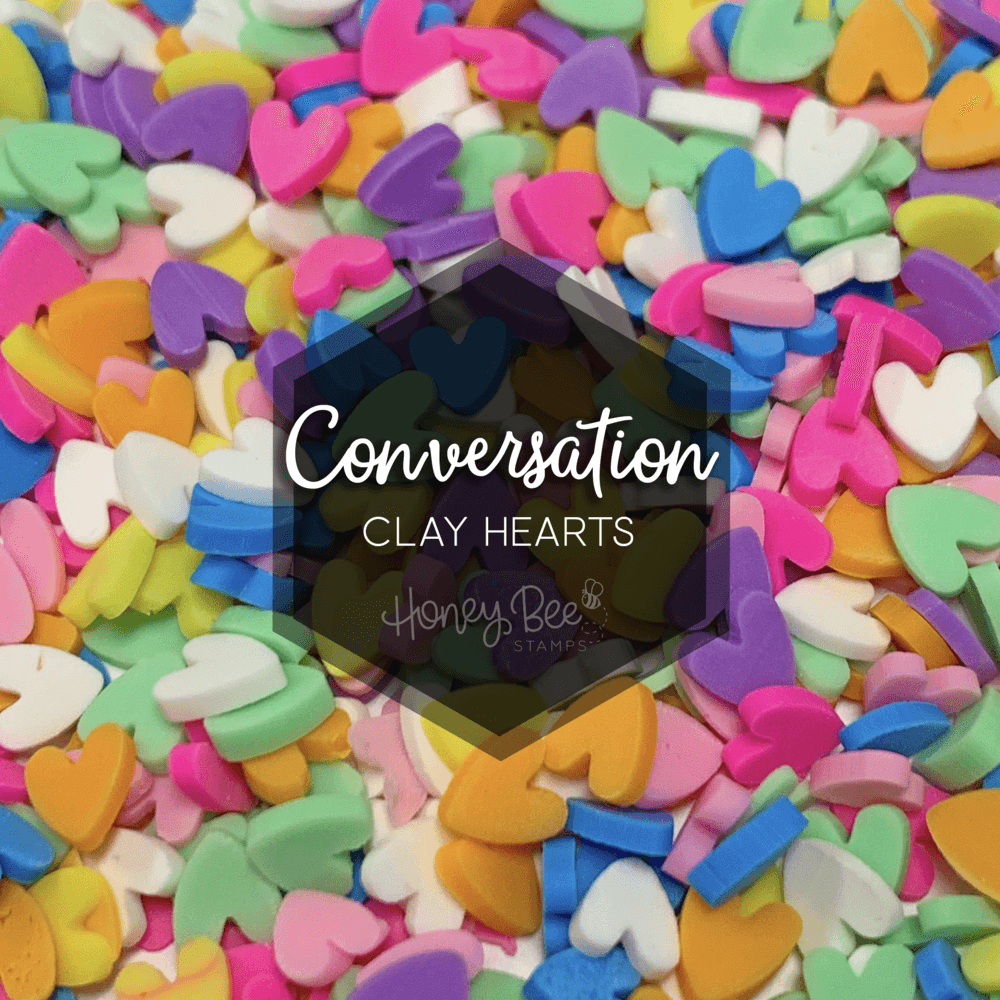 Conversation - Clay Hearts Embellishment Mix - Honey Bee Stamps