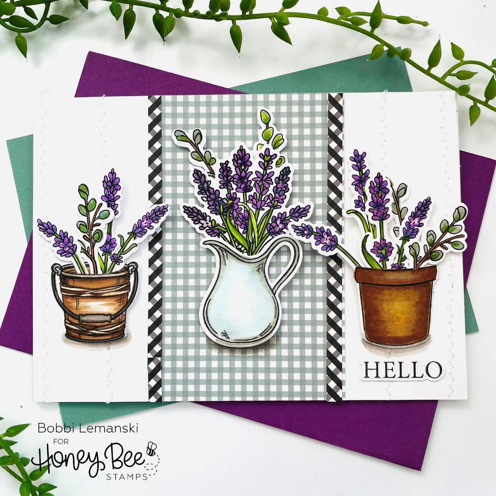 Country Lavender - 6x6 Photopolymer Stamp Set - Honey Bee Stamps
