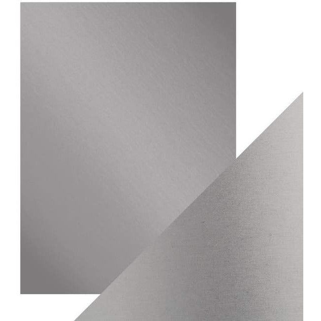 Craft Perfect Satin Mirror Card - 8.5x11 5/pkg Frosted Silver - Honey Bee Stamps