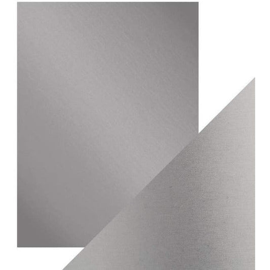 Craft Perfect Satin Mirror Card - 8.5x11 5/pkg Frosted Silver - Honey Bee Stamps