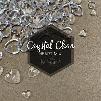 Crystal Clear - Acrylic Hearts Embellishment Mix - Honey Bee Stamps