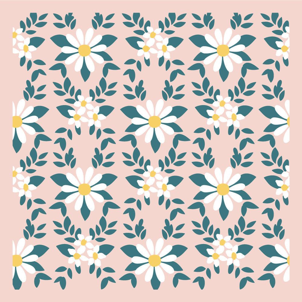 Daisy Lattice - Set Of 3 - 6"x6" Layering Background Stencils - Honey Bee Stamps