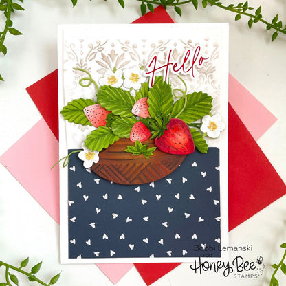 Damask A2 Cover Plate - Honey Cuts - Stand - Alone Dies - Honey Bee Stamps