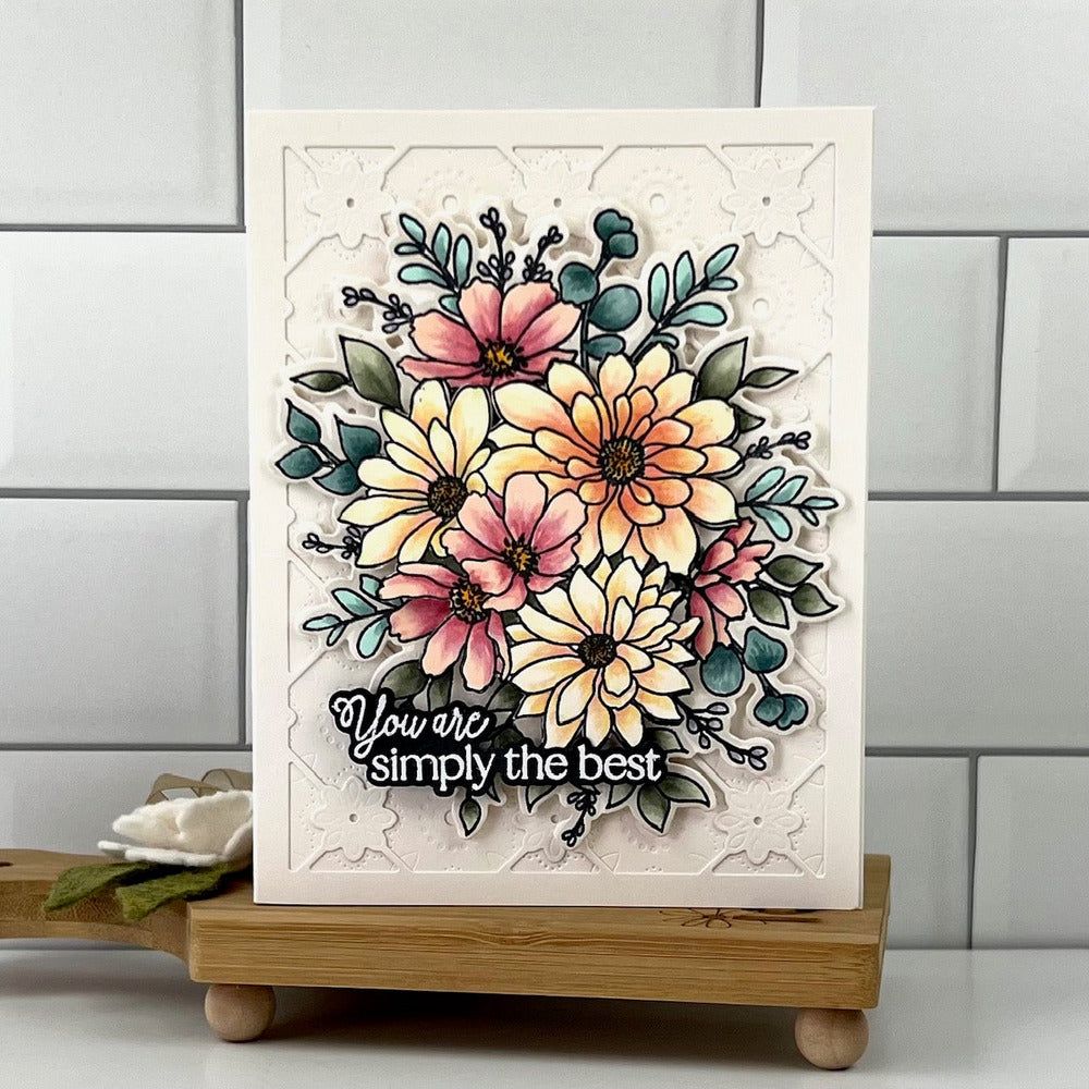 Delicate Daisy A2 Cover Plate Base - Honey Cuts - Stand - Alone Dies - Honey Bee Stamps