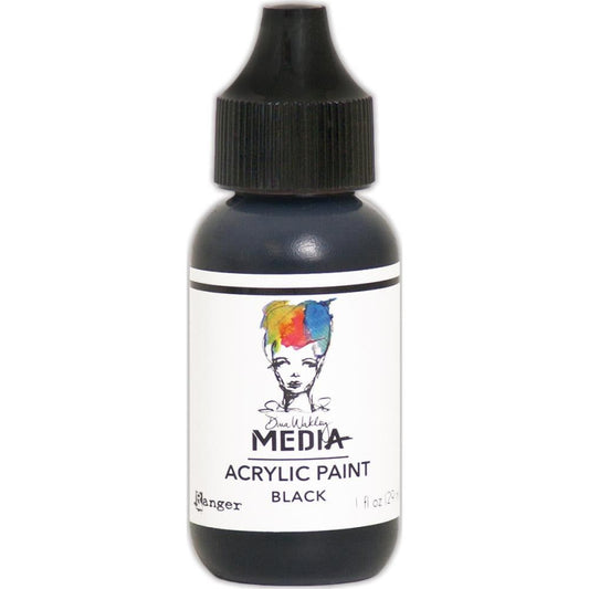 Dina Wakley Media Acrylic Paint 1oz - Black - Honey Bee Stamps