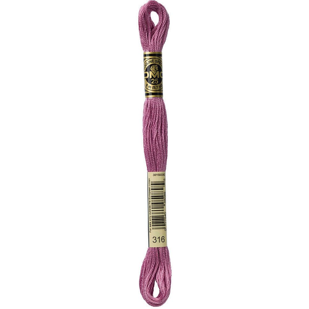 DMC Embroidery Floss, 6 - Strand - Antique Mauve Medium 316 - Honey Bee Stamps