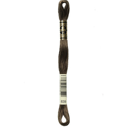 DMC Embroidery Floss, 6 - Strand - Beige Brown Dark 839 - Honey Bee Stamps