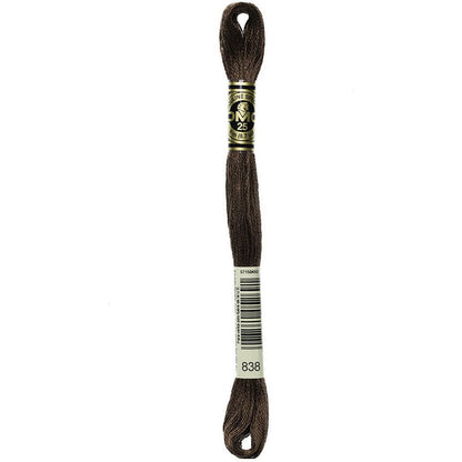 DMC Embroidery Floss, 6 - Strand - Beige Brown Very Dark 838 - Honey Bee Stamps