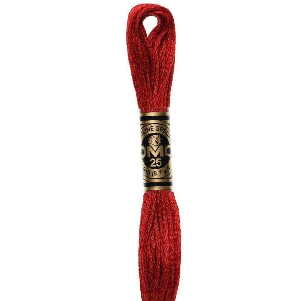 DMC Embroidery Floss, 6 - Strand - Coral Red Very Dark 817 - Honey Bee Stamps