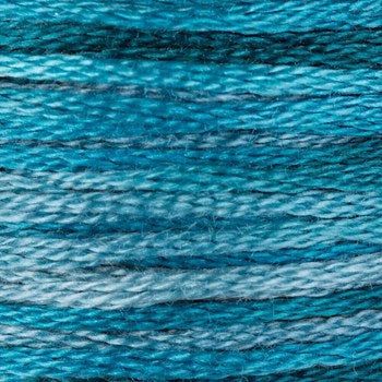 DMC Embroidery Floss, 6 - Strand Multi - Color Variations - Caribbean Bay - Honey Bee Stamps