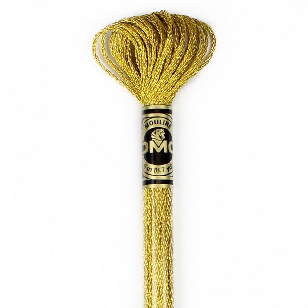 DMC Light Effects Embroidery Floss, 6 - Strand Special Thread - Dark Gold E3852 - Honey Bee Stamps
