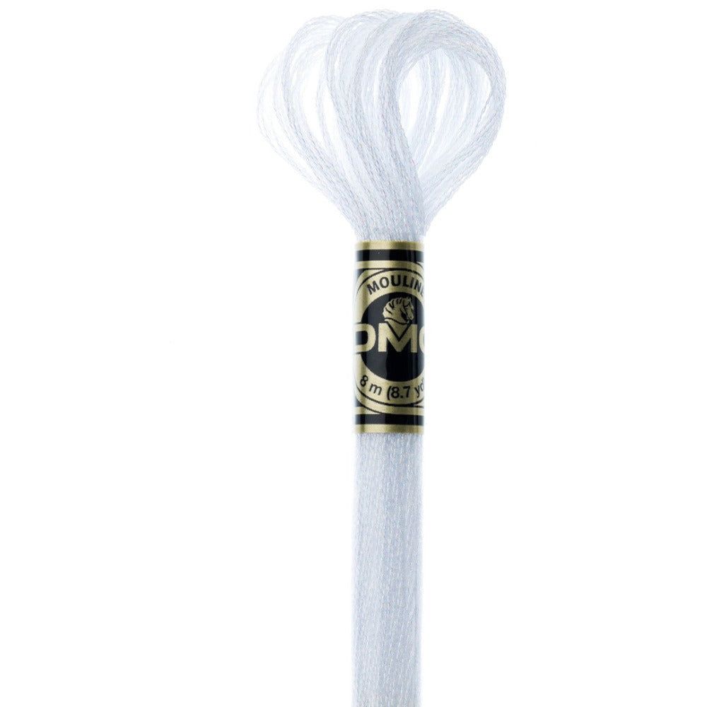 DMC Light Effects Embroidery Floss, 6 - Strand Special Thread - Iridescent White E5200 - Honey Bee Stamps