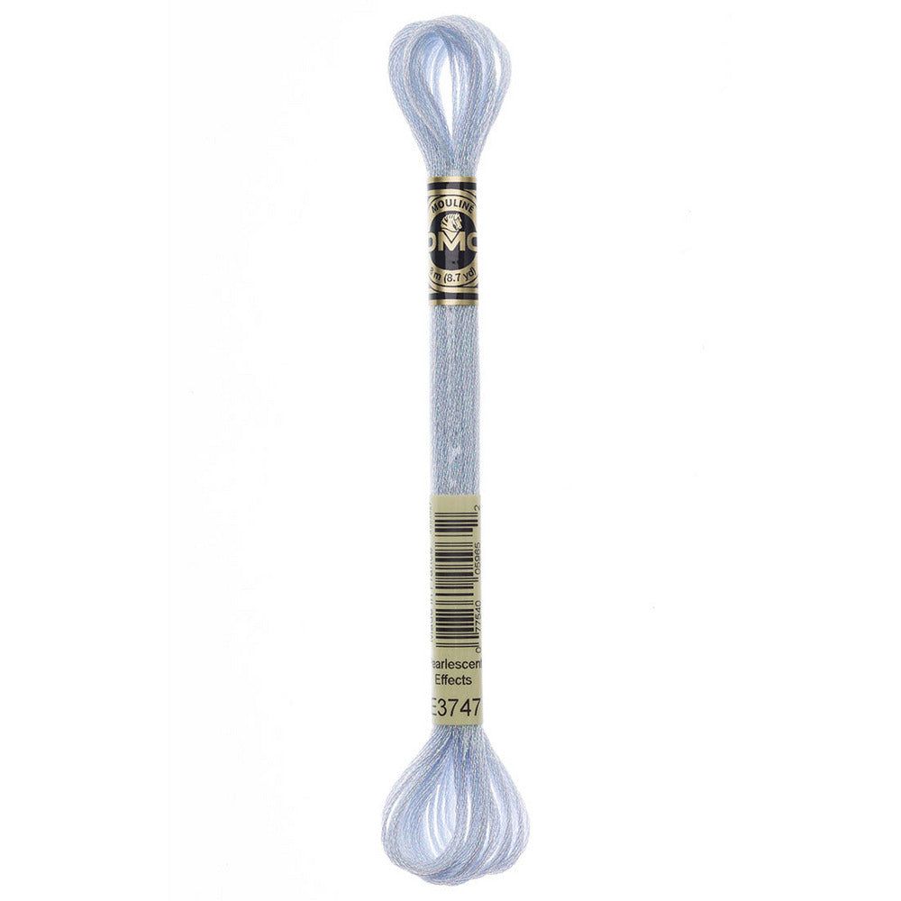 DMC Light Effects Embroidery Floss, 6 - Strand Special Thread - Sky Blue E3747 - Honey Bee Stamps