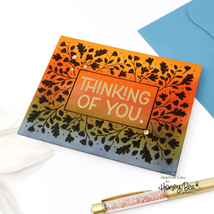 Fall Foliage Hot Sentiments - Hot Foil and Letter Press Plate - Retiring - Honey Bee Stamps