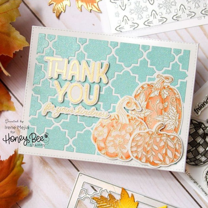 Fall Foliage Hot Sentiments - Hot Foil and Letter Press Plate - Retiring - Honey Bee Stamps