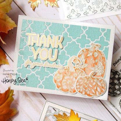 Fall Foliage Hot Sentiments - Hot Foil and Letter Press Plate - Retiring - Honey Bee Stamps