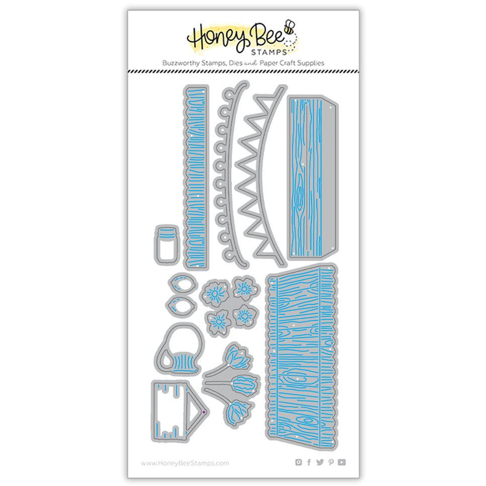 Farm Fresh Market Cart Add - On - Honey Cuts - Stand - Alone Dies - Honey Bee Stamps