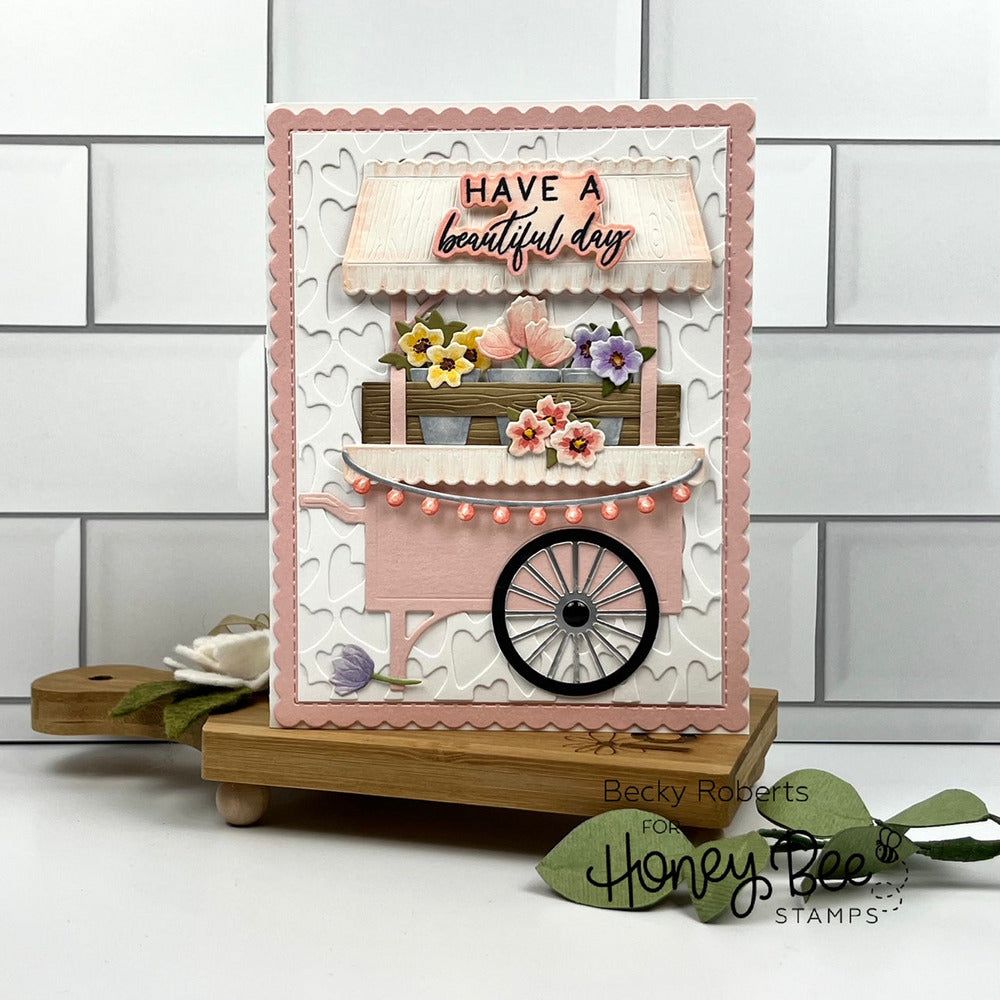 Farm Fresh Market Cart Add - On - Honey Cuts - Stand - Alone Dies - Honey Bee Stamps