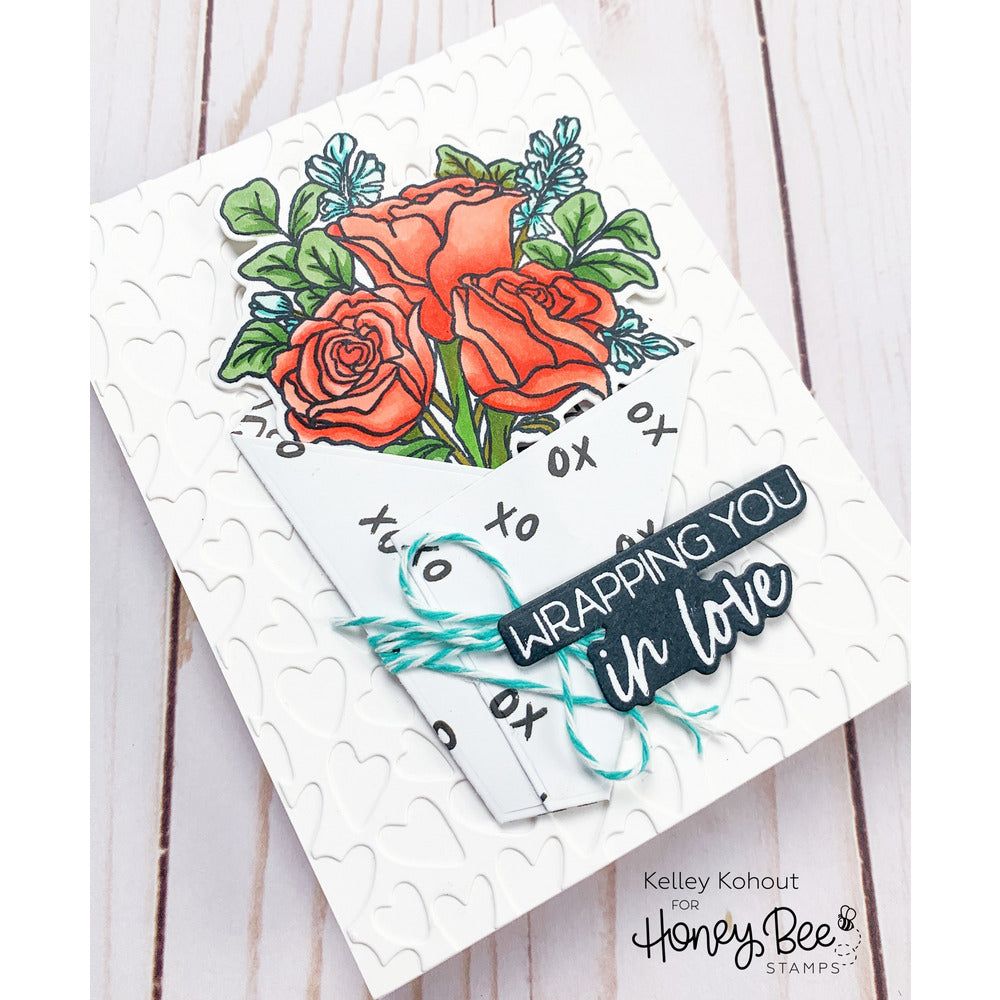 Floral Bouquet Wrap - Honey Cuts - Stand - Alone Dies - Honey Bee Stamps