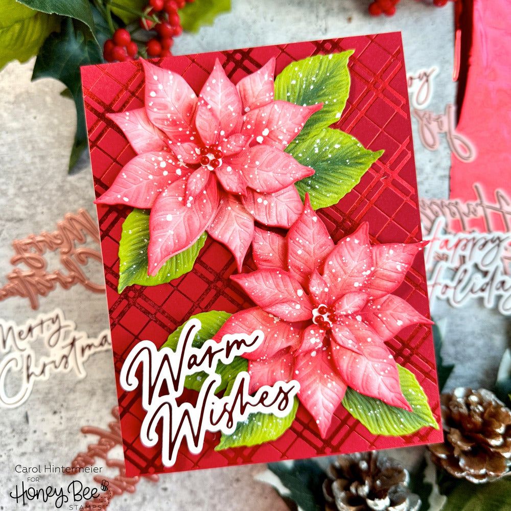 Foil Script: Holiday Hot Foil & Honey Cuts Dies - Retiring - Honey Bee Stamps