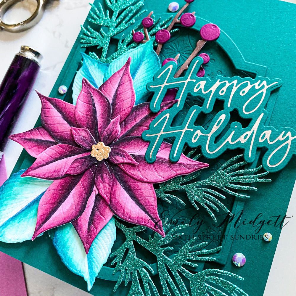 Foil Script: Holiday Hot Foil & Honey Cuts Dies - Retiring - Honey Bee Stamps
