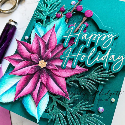Foil Script: Holiday Hot Foil & Honey Cuts Dies - Retiring - Honey Bee Stamps