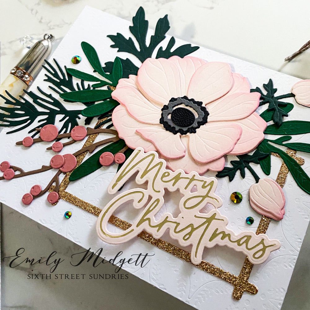 Foil Script: Holiday Hot Foil & Honey Cuts Dies - Retiring - Honey Bee Stamps
