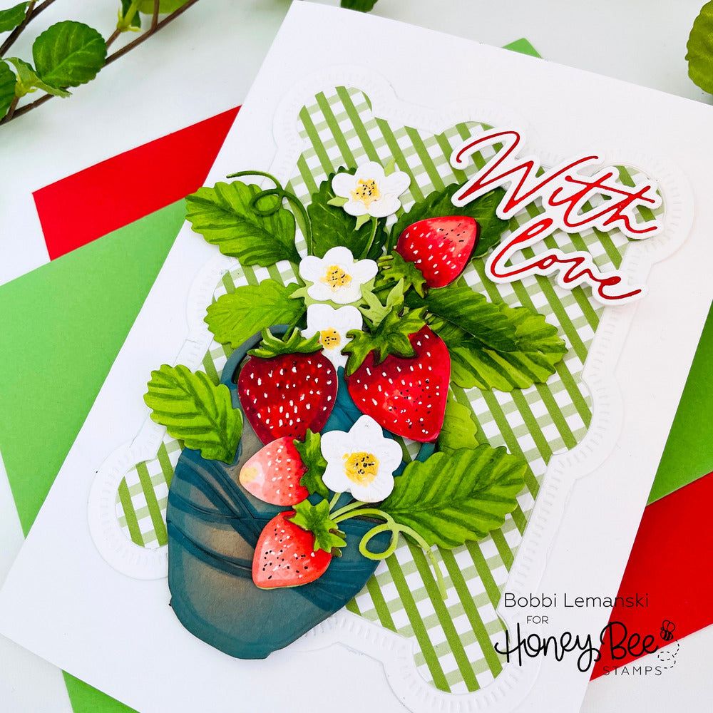 Foil Script: Love Hot Foil, Letter Press and Honey Cuts Dies - Retiring - Honey Bee Stamps
