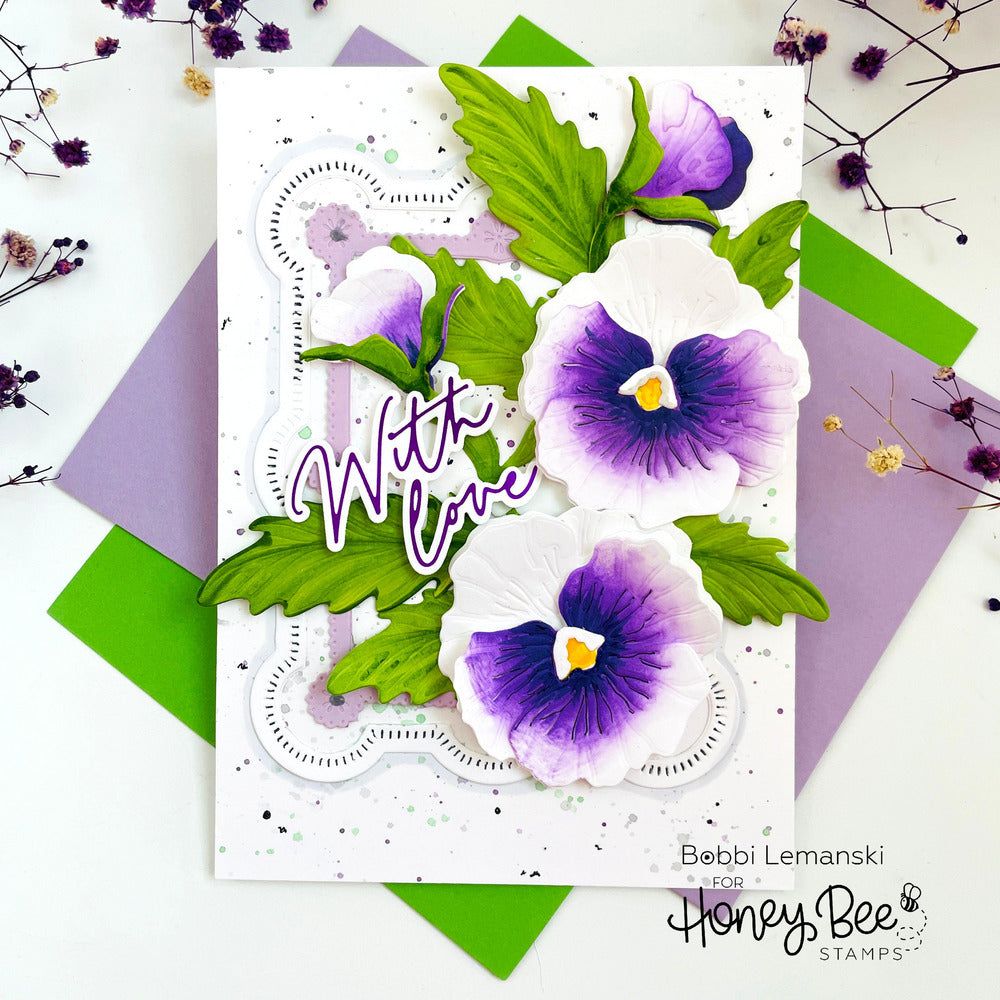 Foil Script: Love Hot Foil, Letter Press and Honey Cuts Dies - Retiring - Honey Bee Stamps
