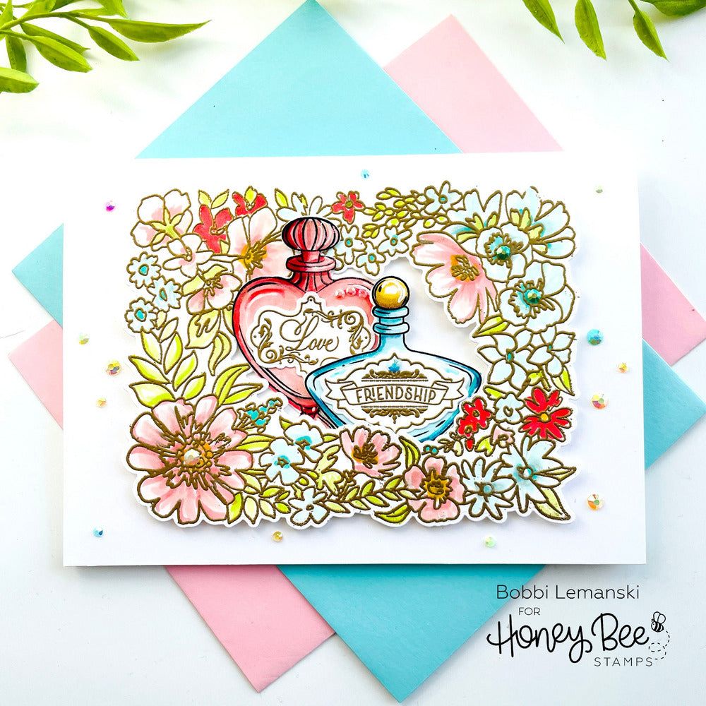 Friendship Frame - 6x6 Photopolymer Stamp Set - Honey Bee Stamps