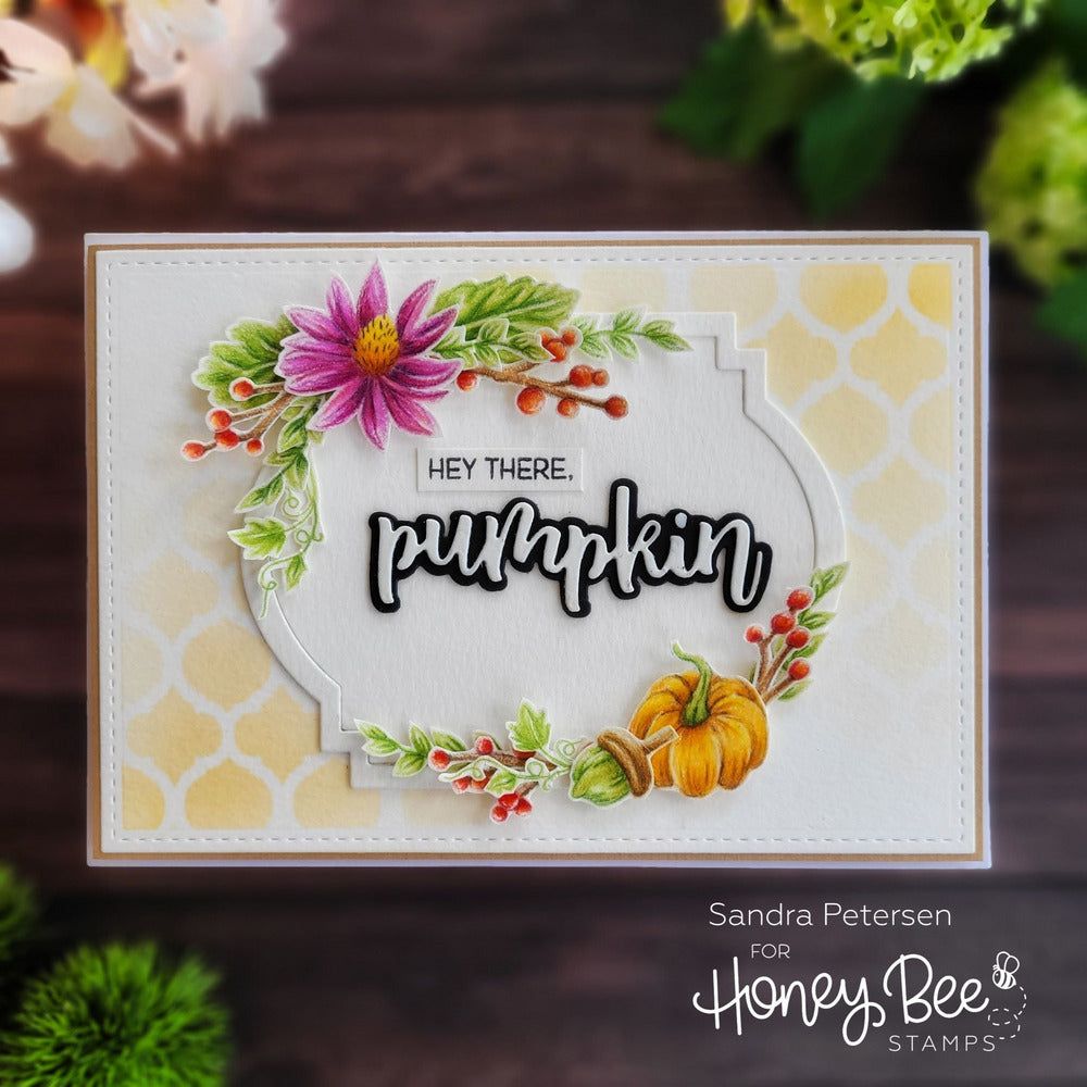 Garden Harvest Florals - 6x6 Photopolymer Stamp Set - Retiring - Honey Bee Stamps