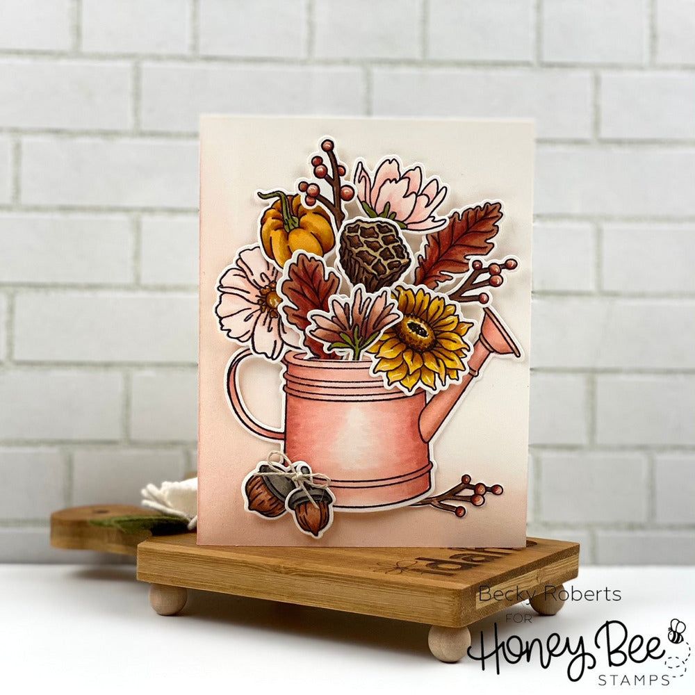 Garden Harvest Florals - 6x6 Photopolymer Stamp Set - Retiring - Honey Bee Stamps