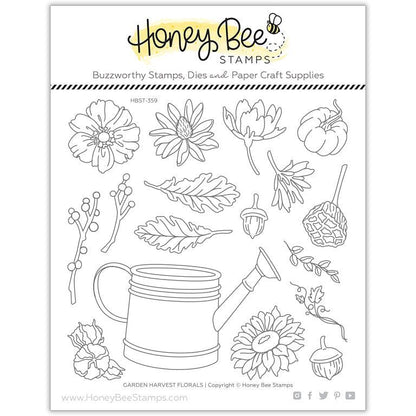 Garden Harvest Florals - 6x6 Photopolymer Stamp Set - Retiring - Honey Bee Stamps