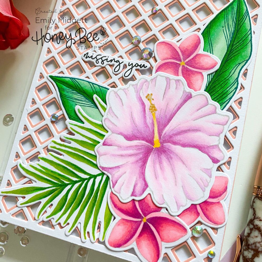 Garden Lattice Cover Plate Top - Honey Cuts - Stand - Alone Dies - Honey Bee Stamps