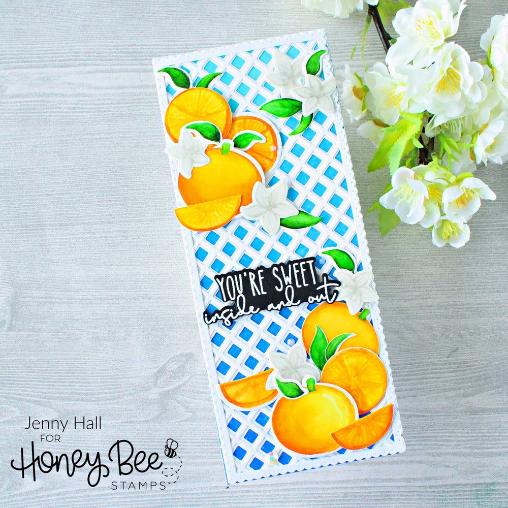 Garden Lattice Cover Plate Top - Honey Cuts - Stand - Alone Dies - Honey Bee Stamps