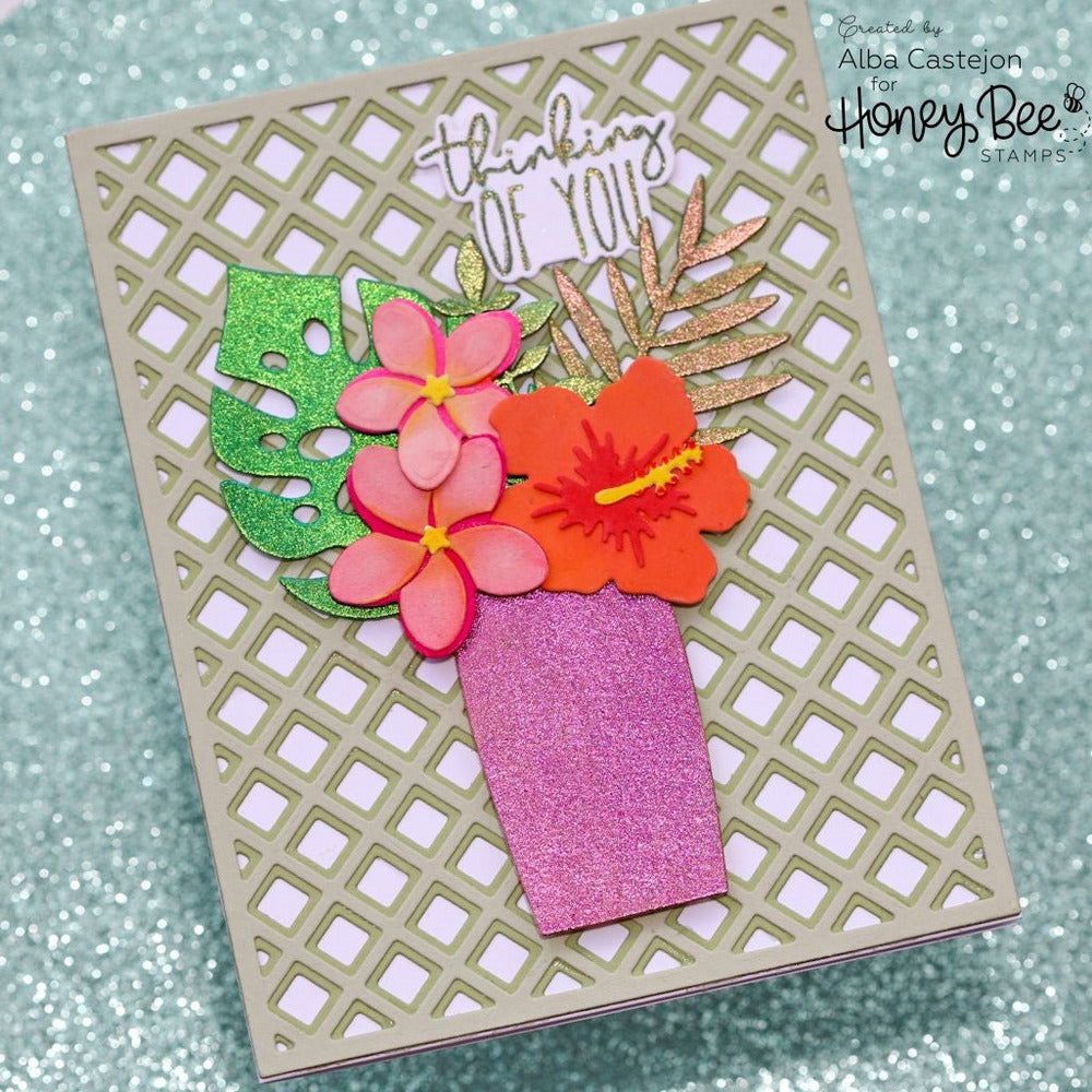 Garden Lattice Cover Plate Top - Honey Cuts - Stand - Alone Dies - Honey Bee Stamps
