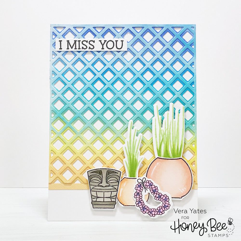 Garden Lattice Cover Plate Top - Honey Cuts - Stand - Alone Dies - Honey Bee Stamps