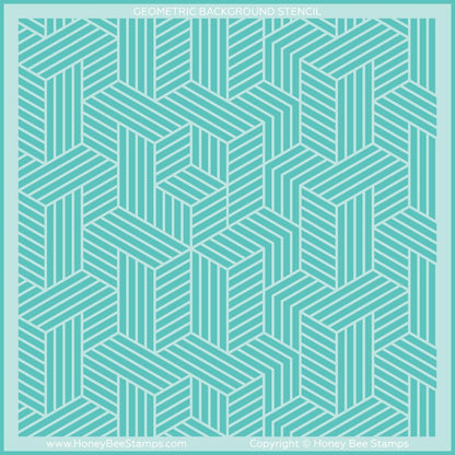 Geometric Lines - 6"x6" Background Stencil - Retiring - Honey Bee Stamps